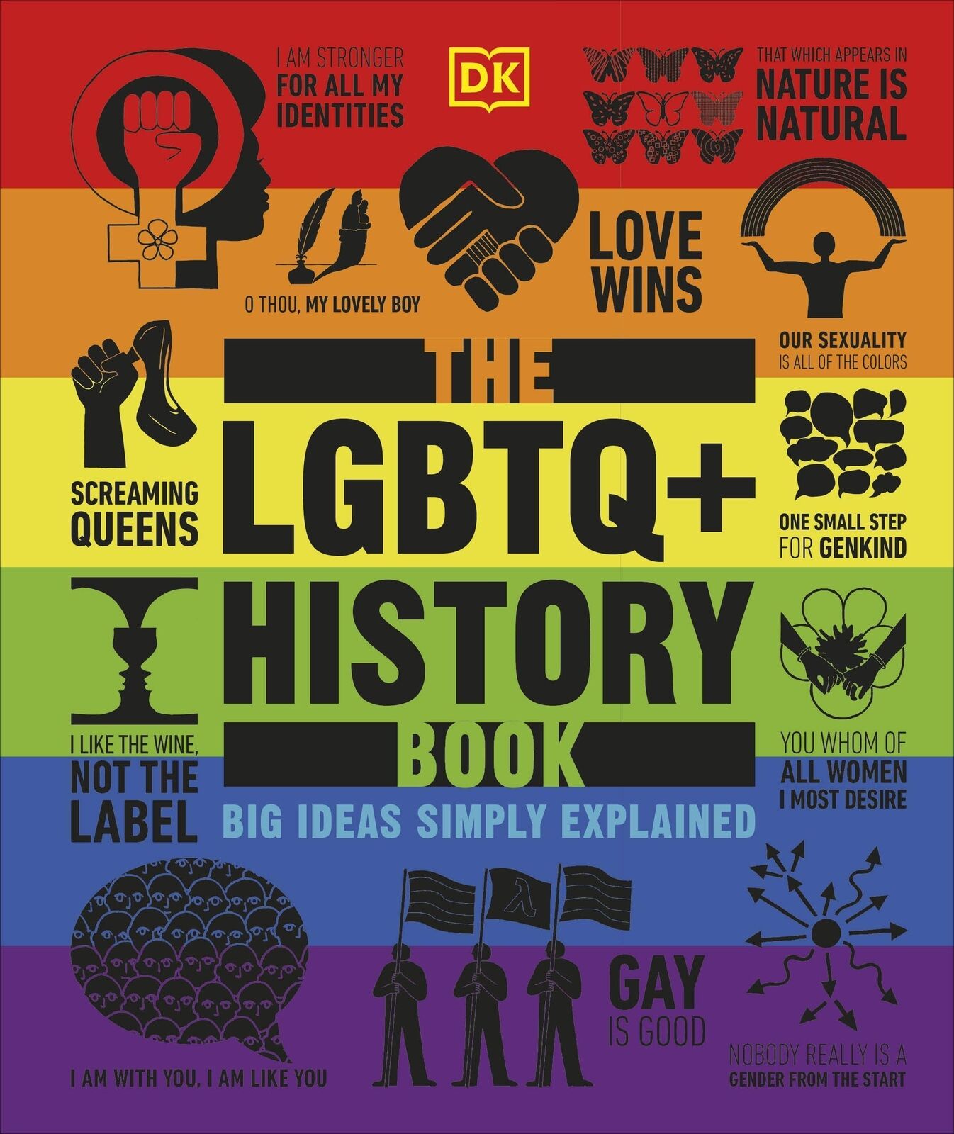 Cover of the book "The LGBTQ+ History Book" by DK